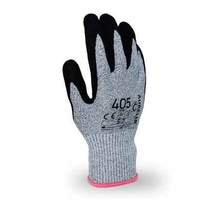 Aurelia 405 Level C Cut Resistant Sandy Nitrile-Coated Grip Gloves